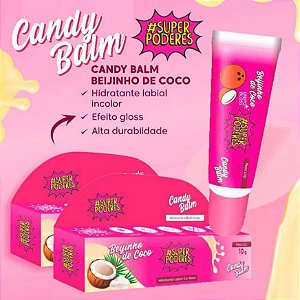 Super Poderes - Candy Balm Beijinho de Coco 10g - 12 Unid