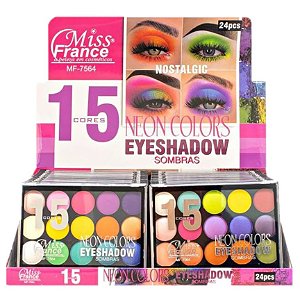 Miss France Paleta De Sombra Neon Colors MF7564 - Kit C/24 und