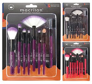 Macrilan - Kit 8 Pincéis de Maquiagem KP3-1A - 12 Kits