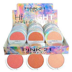Pink 21 - Iluminador Facial HIBRIGHT CS3078B - 24 Unid