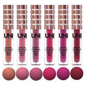 Uni Makeup - Batom Liquido Matte Forever Rouge - 6 und