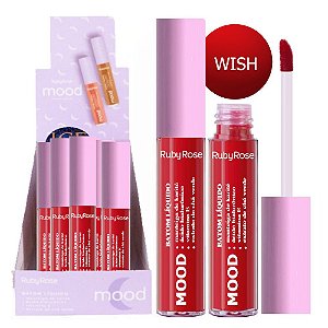 Ruby Rose - Batom Liquido Mood Wish Cor 18 - 12 Unid (Val: 01/26)