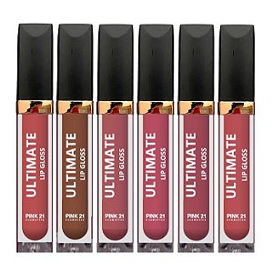 Pink 21 - Lip Gloss Ultimate Matte CS2424 B - Kit C/06 UND