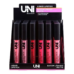 Uni Makeup - Batom Líquido Lipstick Matte UNBA46DS - 24 UND