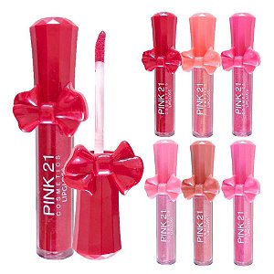 Pink 21 - Lip  Gloss Lacinho CS3684 - Kit C/06 UND