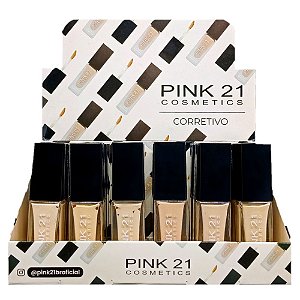 Pink21 - Corretivo Liquido CS3670 - Kit C/24 Und