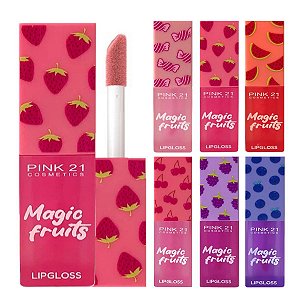 Pink21 - Lip Gloss Magic Fruits CS3660 - Kit C/6 Und