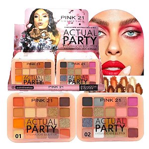 Pink21 - P/ Sombra e Glitter Actual Party CS3636 - 24 Und