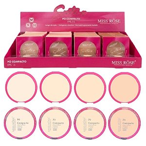 Miss Rose - Po compacto Tons Claros com Proteção Solar - 24 Und