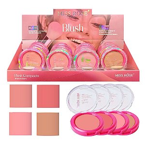 Miss Rose - Blush Compacto Matte Glow MR066 - 16 Und