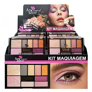 Any Color - Kit de Maquiagem Iluminador Sombras 1814 - 12 un