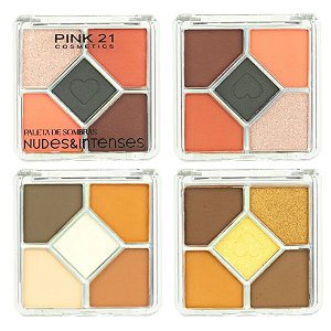 Pink21 - Paleta de Sombra Nudes&Inteses CS3978 - Kit C/3 un