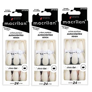 Macrilan - Unhas posticas Autocolantes Renda UP707B