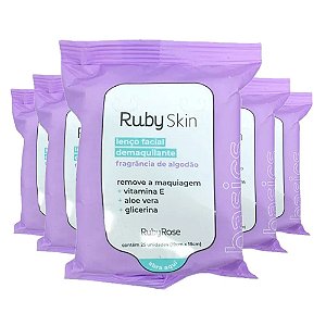 Ruby Rose - Lenço Facial Demaquilante Skin HB203 - 6 Und