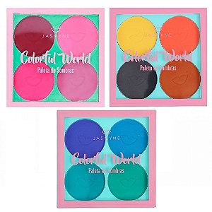 Jasmyne Colorful World Paleta Sombra JS01051 - Kit C/3 Unid (Val: 05/25)