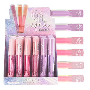 Pink21 - Lip Gloss Lets Get Wet CS3583 - Kit C/24 Und