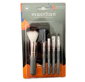 MACRILAN Kit C/5 Pincel KP5-18 CINZA