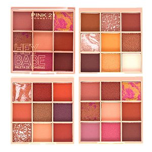Pink21 - Paleta de Sombras Hey Babe CS4257 - Kit C/3 Und