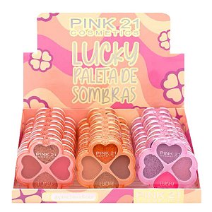 Pink21 - Paleta de Sombras Lucky CS4061 - Kit C/24 Und