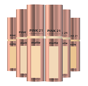 Pink21 - Corretivo Liquido Skin Matte CS3921B - Kit C/6 Und