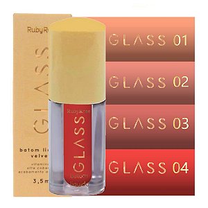 Ruby Rose - Batom Liquido Glass Velvety C01 a C04 - 04 UND