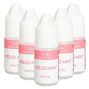 Hello Mini - Cola para Unhas Postiças 3gr - 06 Unid