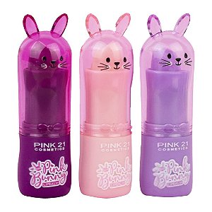 Pink21 - Lip Balm Pink Bunny CS4183 - Kit C/3 Und