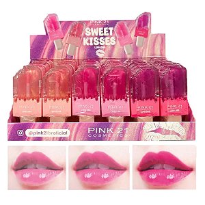 Pink21 - Lip gloss Sweet Kisses CS3690 - Kit C/24 Und