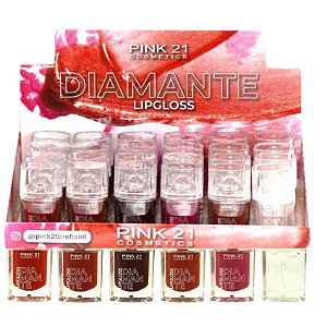 Pink21 - Lip Gloss Diamante CS3678 -  Kit C/24 Und