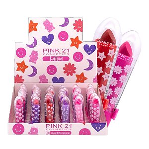 Pink21 - Batom bala Infantil CS4382 - Kit C/36 Und