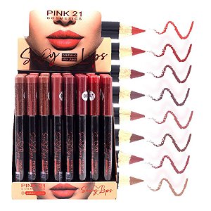 Pink21 - Lapis labial Sexy Lips CS3877 - Kit C/48 Und
