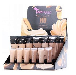 Bella Femme - 24 Bases Líquida Matte HD  BF1008 ( 24 Unid +  Provadores )