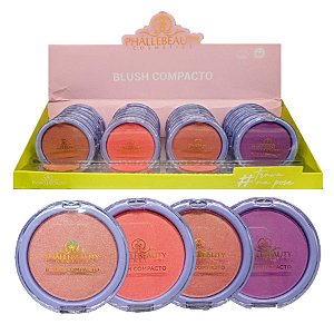 Phallebeauty - Blush Compacto Trava na Pose PH0333  - Kit C/24 Und