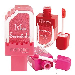 Febella - Lip Gloss Meu Sorvetinho LG40518 - Kit C/06 UND