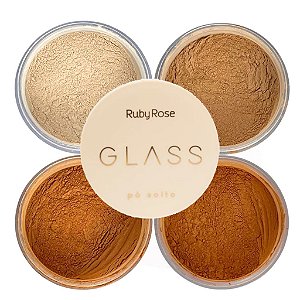 Ruby Rose - Po Solto Glass HB862  (04 Cores) - Kit C/12 UND