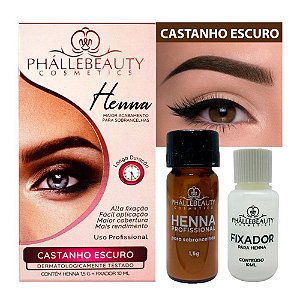 Phallebeauty - Henna p/Sobrancelha Castanho Escuro - 06 UND