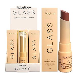 Ruby Rose - Batom Creamy Matte Glass HBF567 GL04 - 12 UND