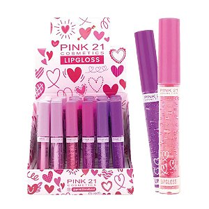 Pink 21 - Lip Gloss Glitter CS4386 -  Box C/36 UND