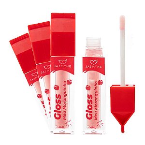 Jasmyne - Lip Gloss Meu Moranguinho JS03066 - Kit C/06 UND