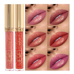 Pink 21 - Lip Gloss Jewel  6 cores CS4209  - 6 Und