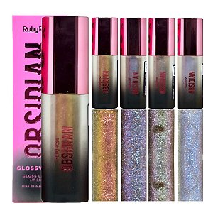 Ruby Rose - Gloss Glossy Lips Obsidian HB7200 - 4 Und