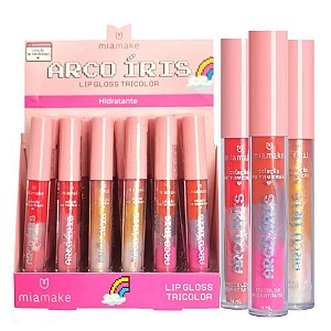 Mia Make - Lip Gloss Arco Iris 3 modelos MM079 - 24 Und