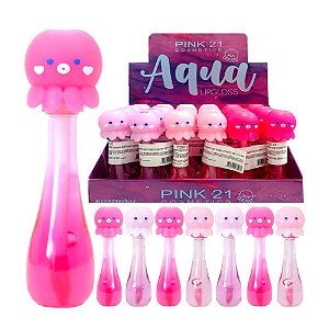 Pink 21 - Lip Gloss Aqua Polvo CS3654 - 24 Und