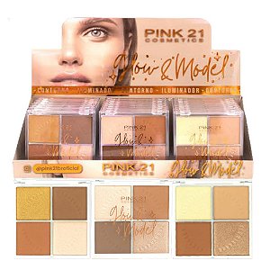 Pink 21 - Iluminador e Contorno Glow CS3970 - 24 Und