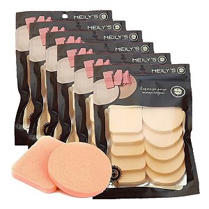Meily's - Kit com 10 Esponjas para Maquiagem MAC243 -12 Kits
