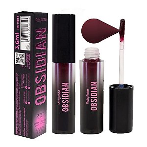Ruby Rose - Batom Liquido Creme Lip Obsidian Vegano Cor 01