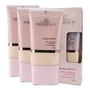 Phallebeauty - Base Matte Alta Cobertura Prof PH0586 Cor 01 - 06 Un