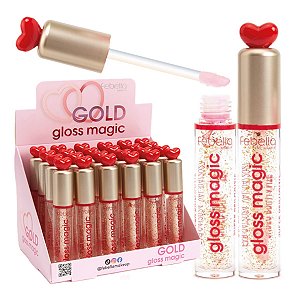 Febella - Lip Gloss Magic Gold Coração LG40525 - 24 Und