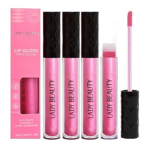 Lady Beauty - Lip Gloss Pink Glow Tutti Frutti LB41 - 6 Und