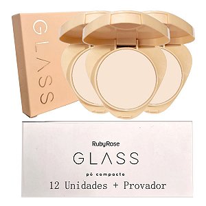 Ruby Rose - Po Compacto Glass GPF20 Aveludado HB863 - 12 Und